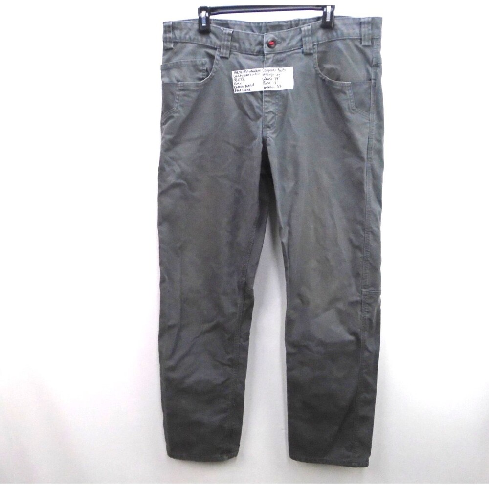 Milwaukee Workwear Pants Mens Size 38 (39x32) Gray Cargo Utility Carpenter
